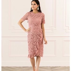 Rachel Parcell ruffle Front Lace Sheath Dress NWT